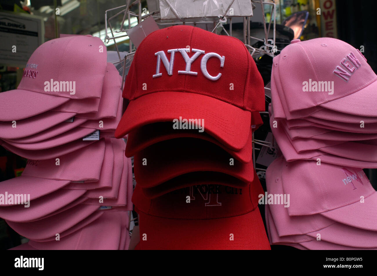 NYC souvenir hats for sale Stock Photo Alamy