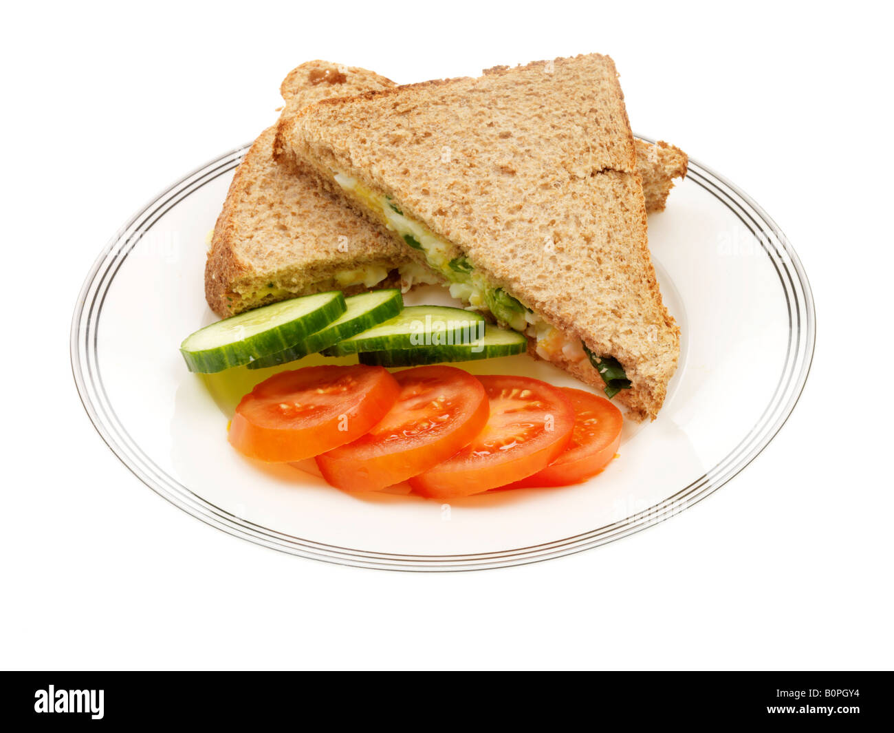 Egg Mayonnaise Sandwich with Tomatoes and Cucumber Stock Photo Alamy