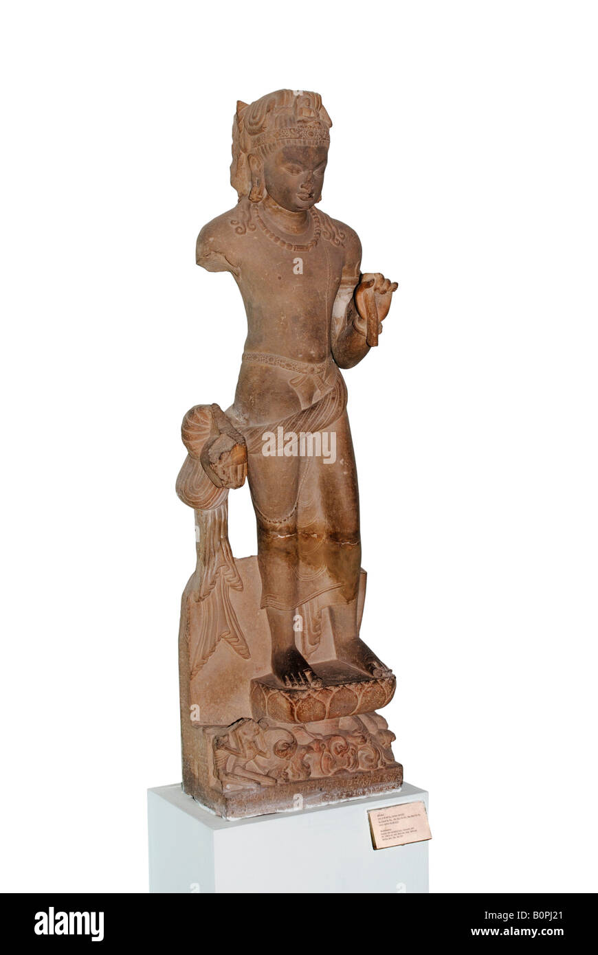 Delhi. National Museum, Standing figure on Lotus, Gupta Period. Stock Photo