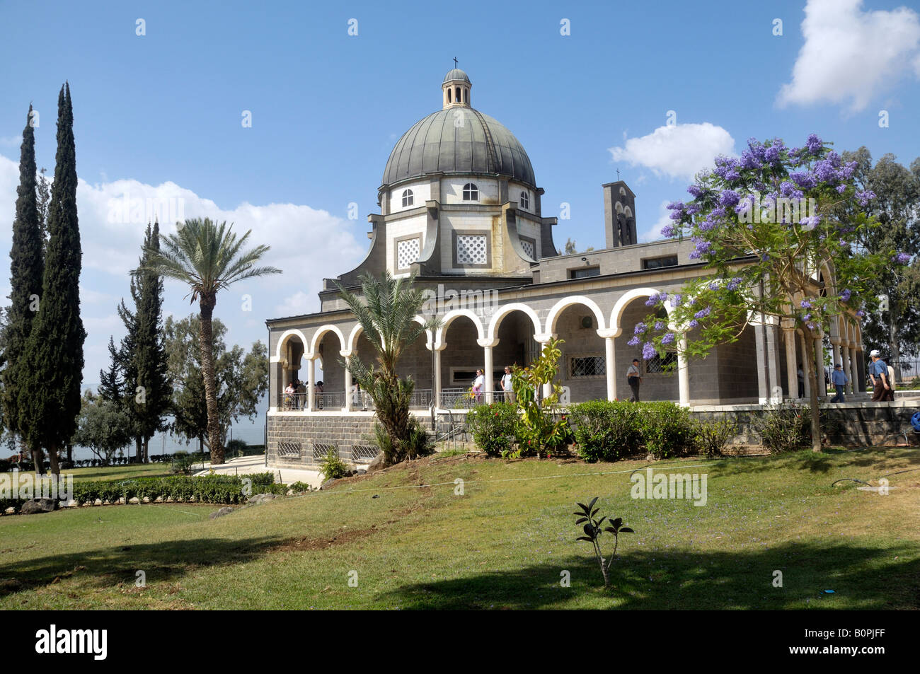 Israel Galilee exterior Church of the Beatitudes Stock Photo Alamy