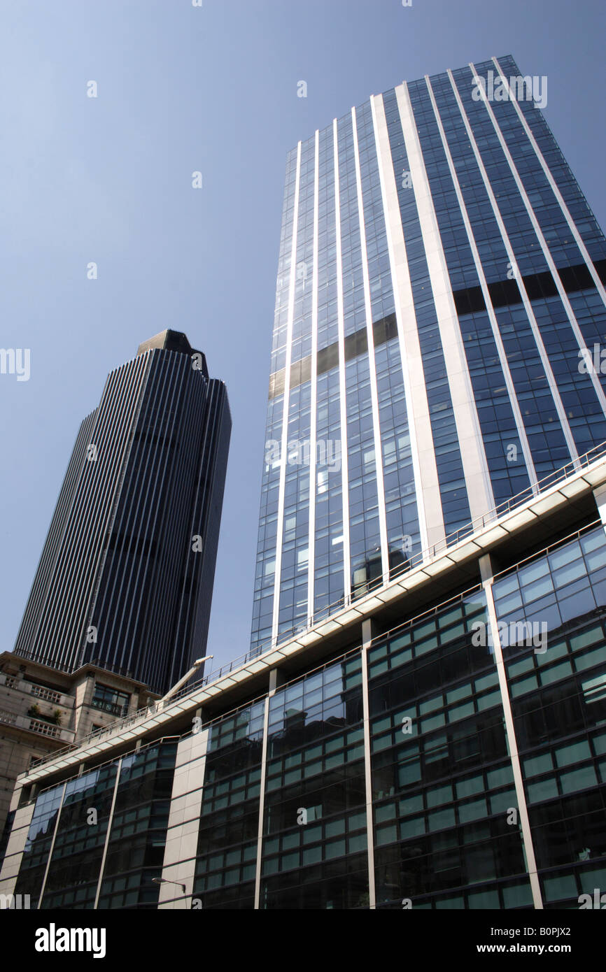 Modern Office building and Nat West Tower Bishopsgate London Stock Photo