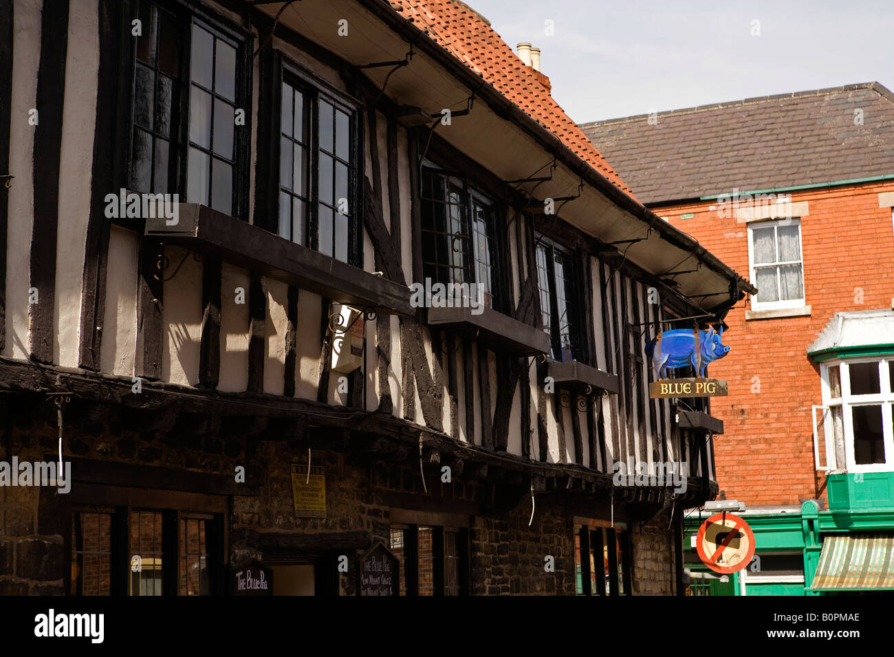 UK England Lincolnshire Grantham Swinegate Blue Pig Public House