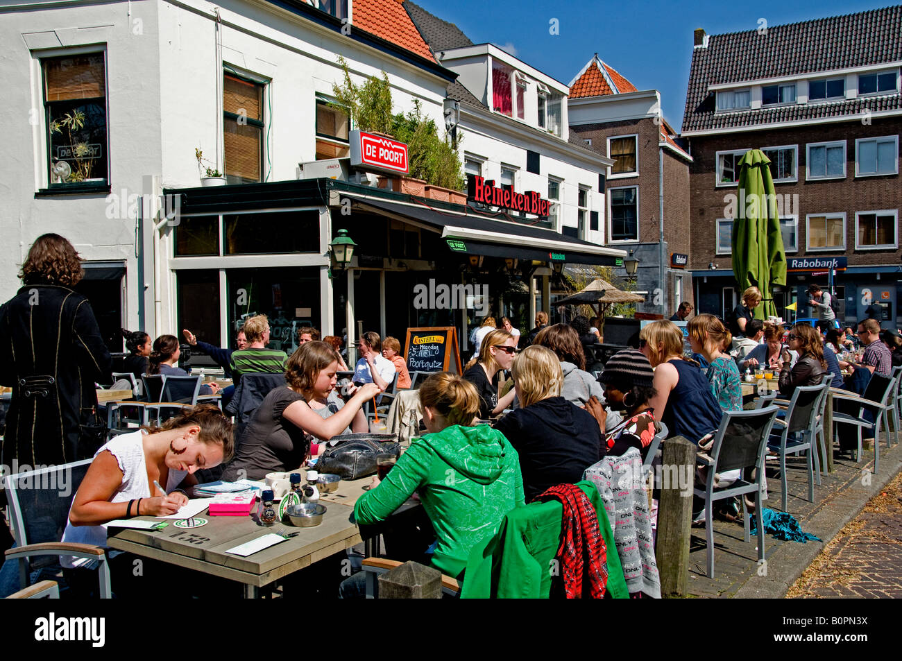 Utrecht Netherlands pavement bar restaurant pub Stock Photo Alamy