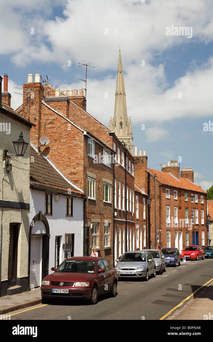 UK England Lincolnshire Grantham Castlegate St Wulframs church behind