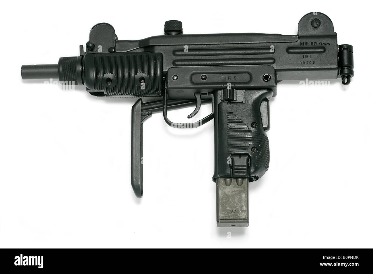UZI MINI 9mm handgun hand gun pistol Stock Photo