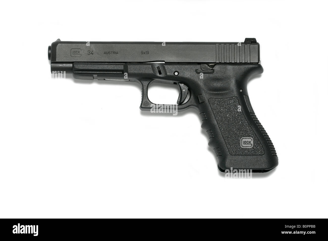 Glock 34 9x19 Austria handgun hand gun pistol Stock Photo Alamy