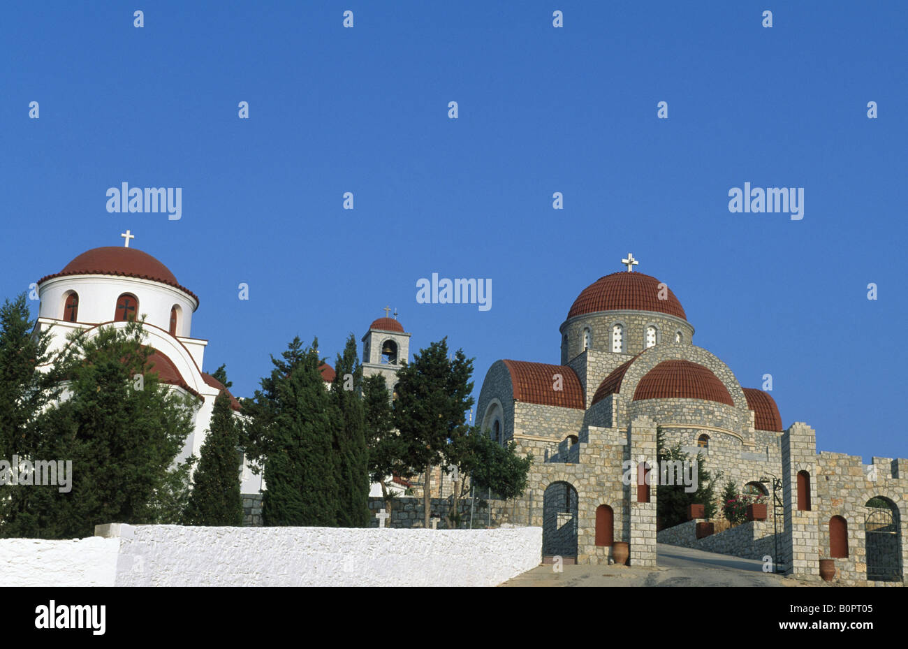 Kloster bei Pothia Kalymnos Dodekanes Griechenland Stock Photo