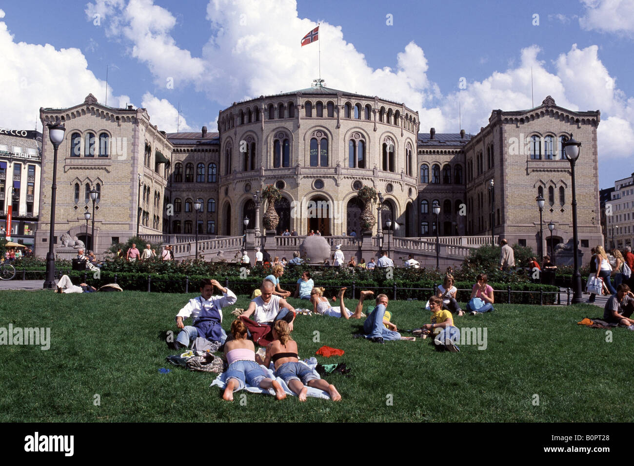 Parliament Oslo Norway Stock Photo