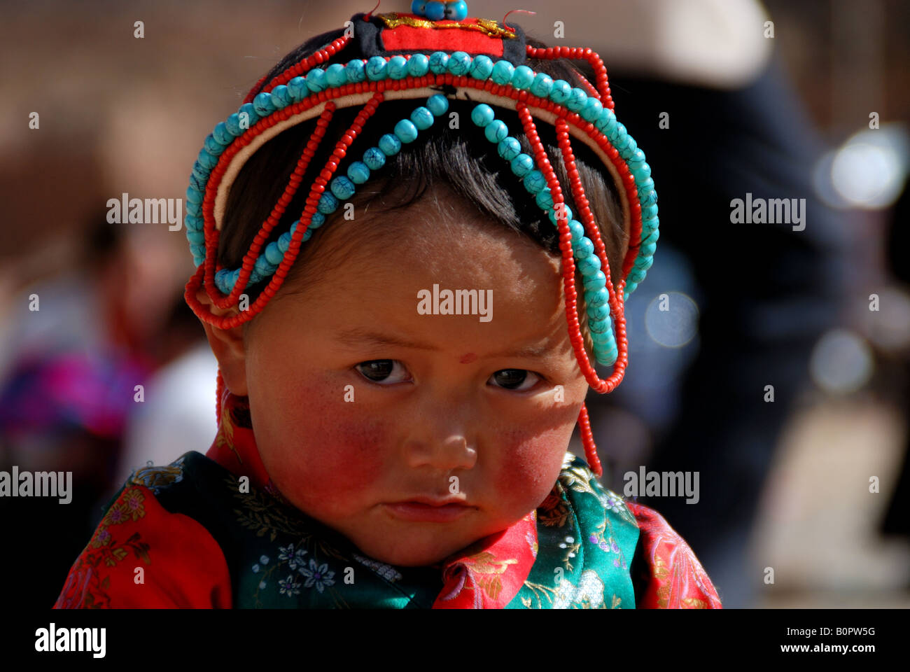 A Tibetan Girl Stock Photo - Alamy