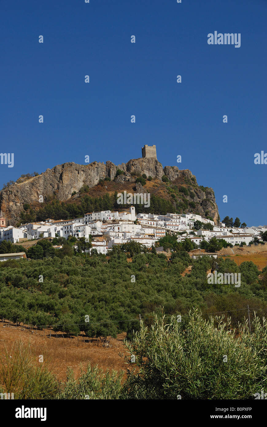Andalusian white village, Zahara de la Sierra Stock Photo - Alamy