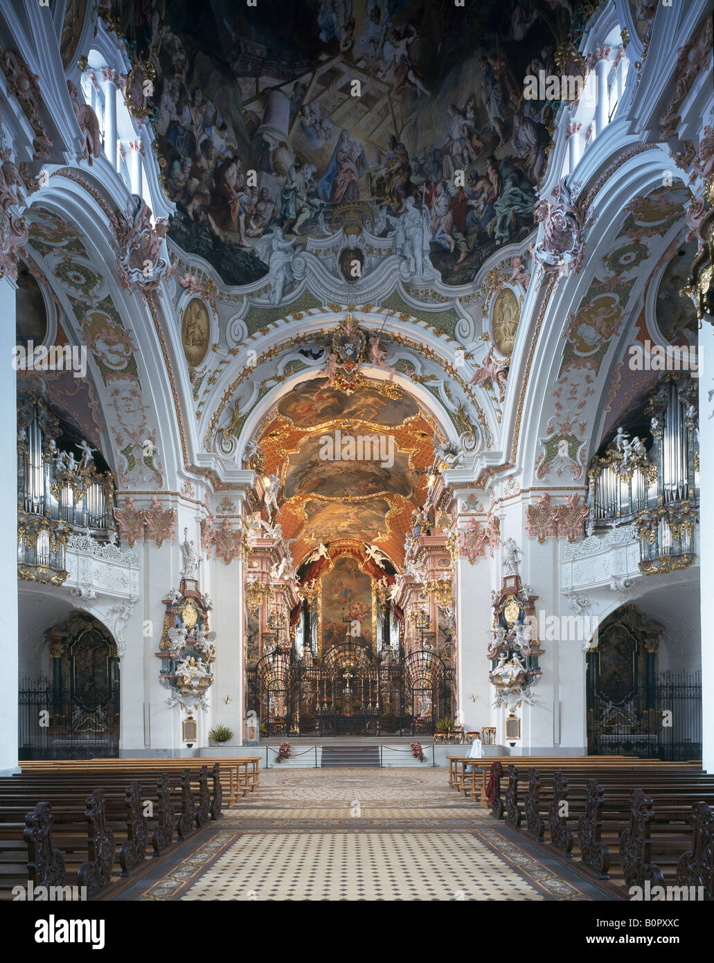 Einsiedeln, Benediktinerabtei, Blick nach Osten Stock Photo