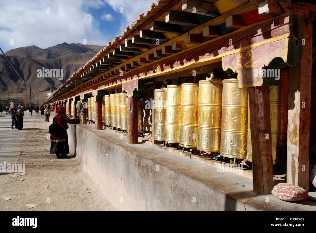 Labrang monastery,Gansu,Buddhism; China,Asian Stock Photo