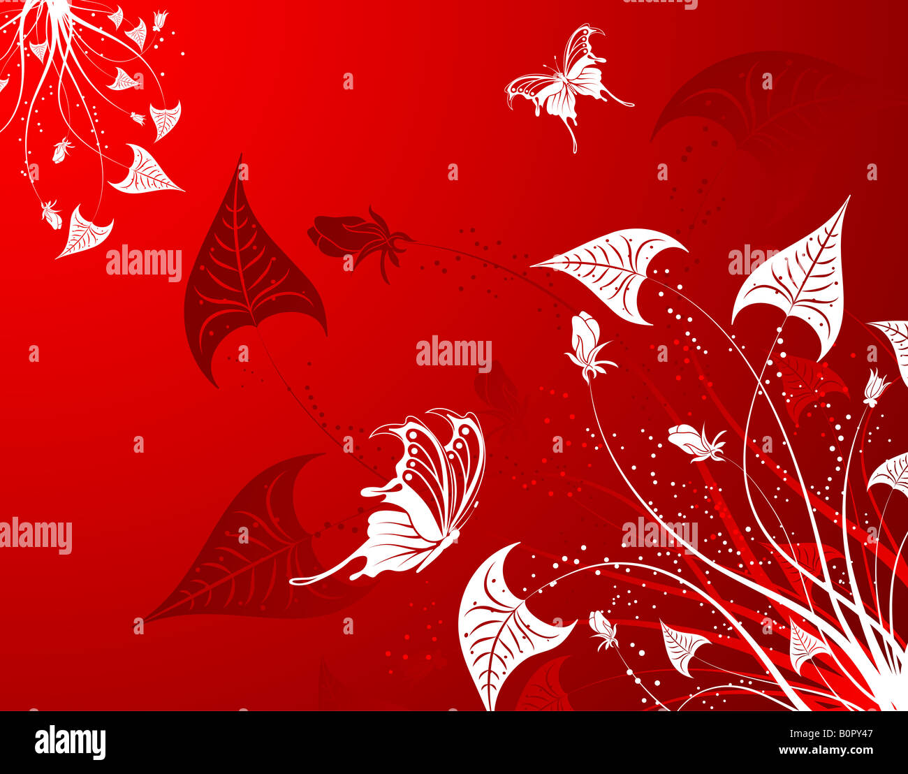 Flower background with butterfly Stock Photo - Alamy