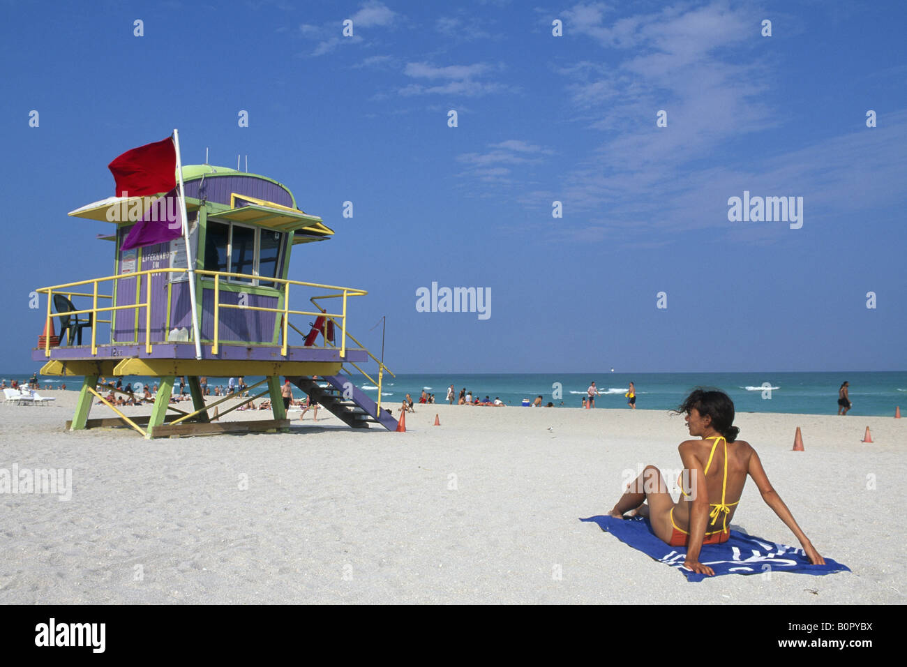 Life Guard South Beach Miami Beach Miami Florida USA Stock Photo