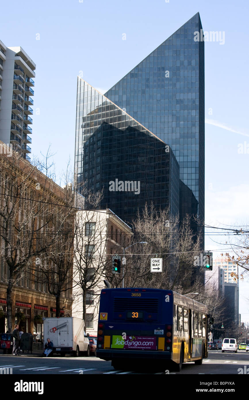 Fourth and Blanchard building Seattle, Washington State, USA Stock