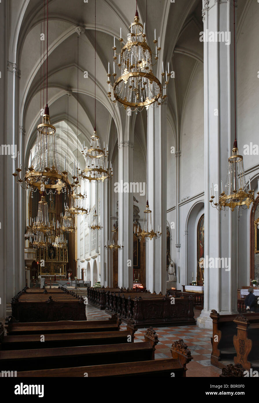 Wien, Augustinerkirche, Blick nach Osten Stock Photo