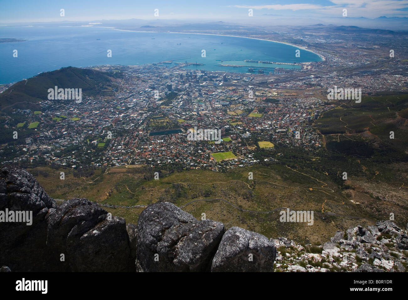 View of Cape Town from Table Mountain Stock Photo Alamy
