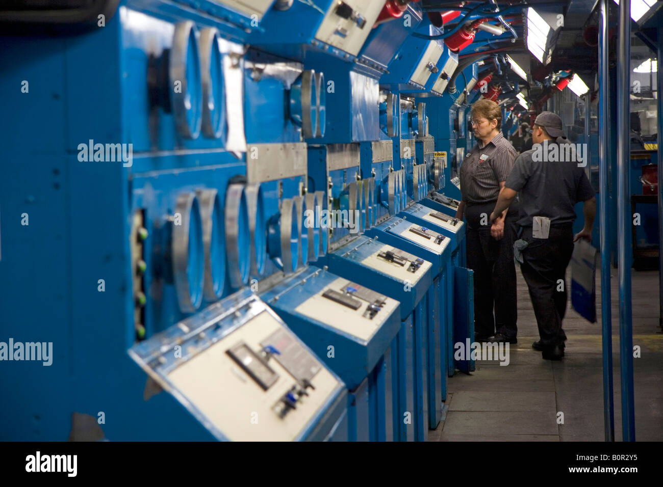 Rotary printing press at the Houston Chronicle in Houston Texas Stock Photo