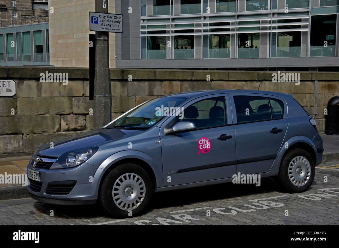 Motor Car parked in bay for City Car Club, Edinburgh, Scotland, UK
