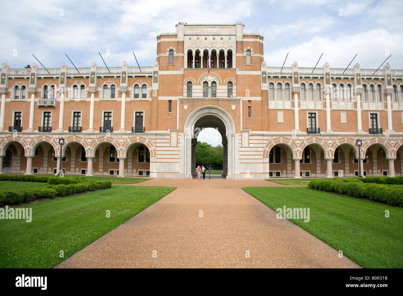 Lovett Hall on the campus of William March Rice University in Houston Texas Stock Photo