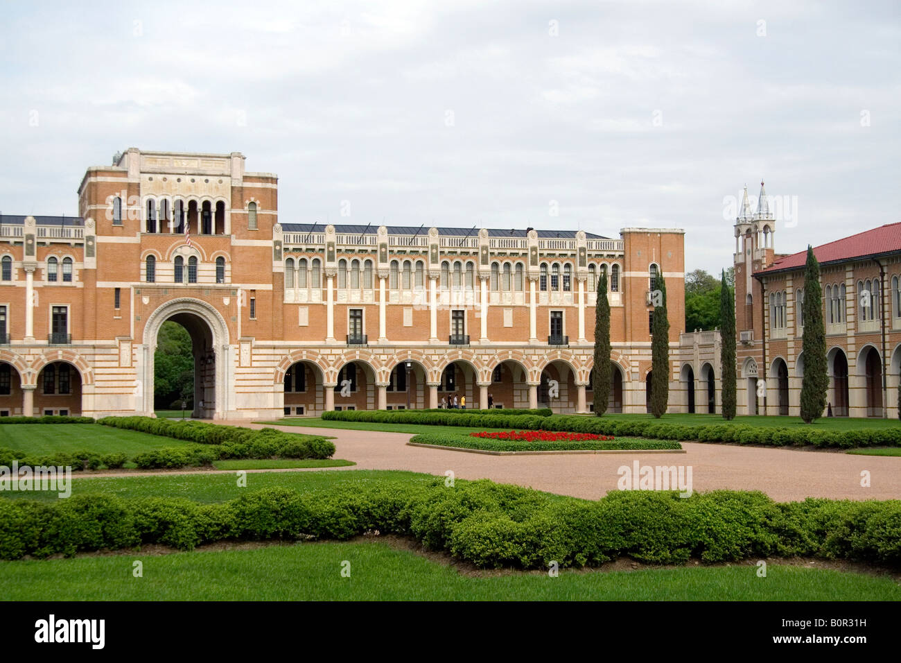 Lovett Hall on the campus of William Marsh Rice University in Houston Texas Stock Photo