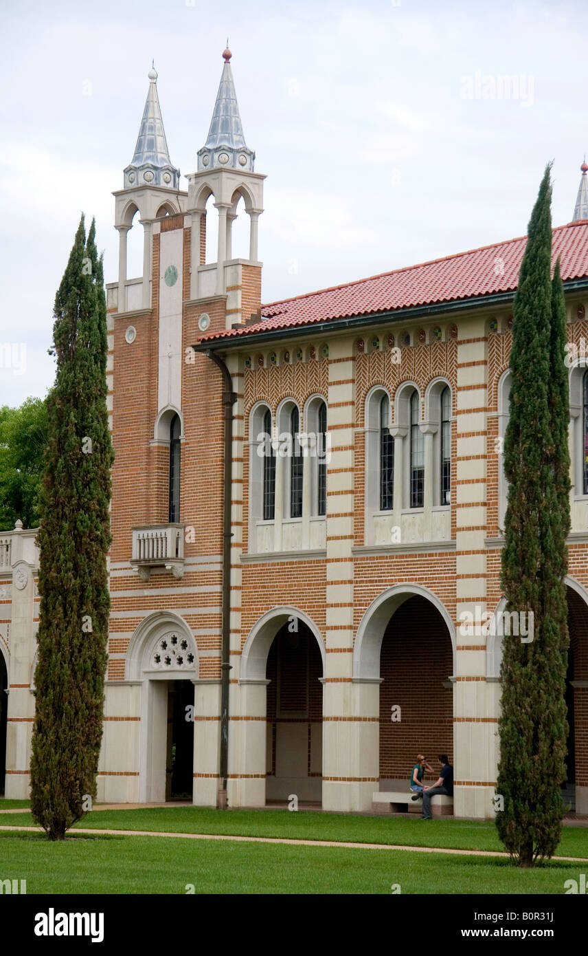 Lovett Hall on the campus of William Marsh Rice University in Houston Texas Stock Photo