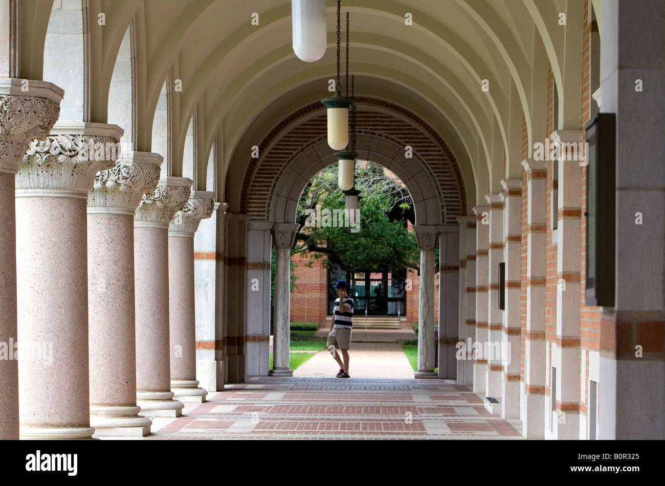 Archway at Lovett Hall on the campus of William Marsh Rice Univeristy in Houston Texas Stock Photo