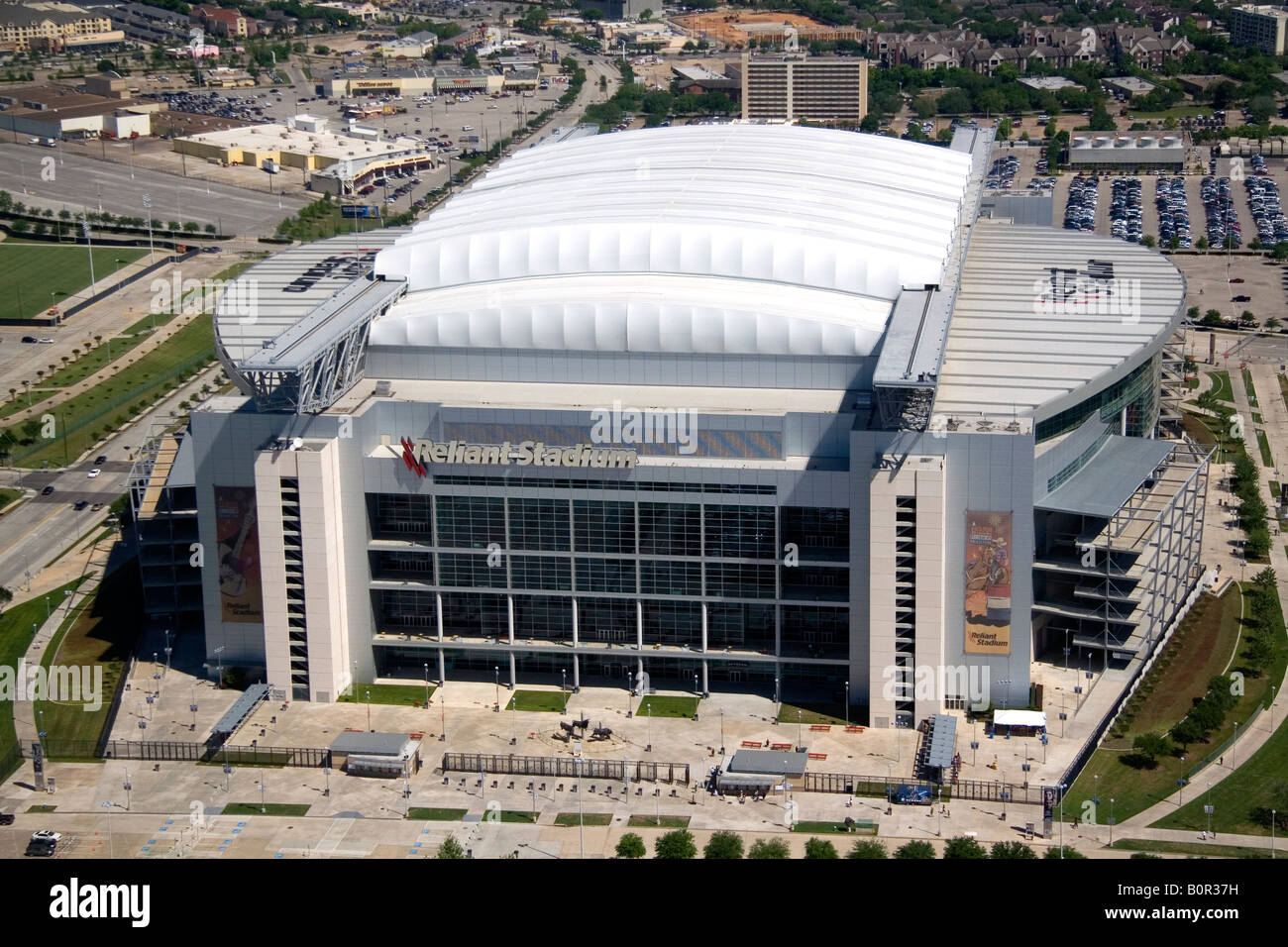 Aerial view of Reliant Stadium in Houston Texas Stock Photo