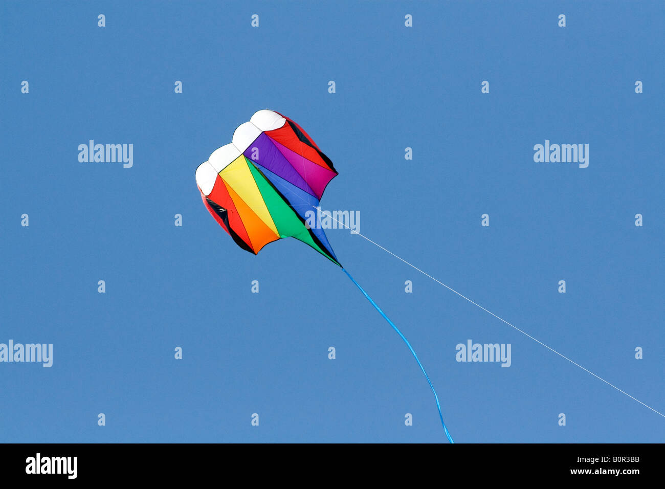 Kite flying in a blue sky at Galveston Texas Stock Photo Alamy