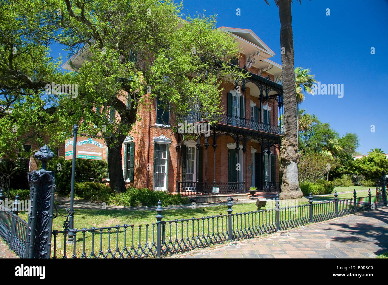 Ashton Villa and Heritage Visitors Center in Galveston Texas Stock