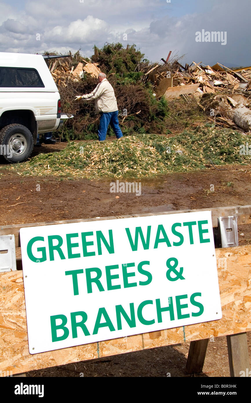 Green waste recyclable materials at the Ada County Landfill in Boise