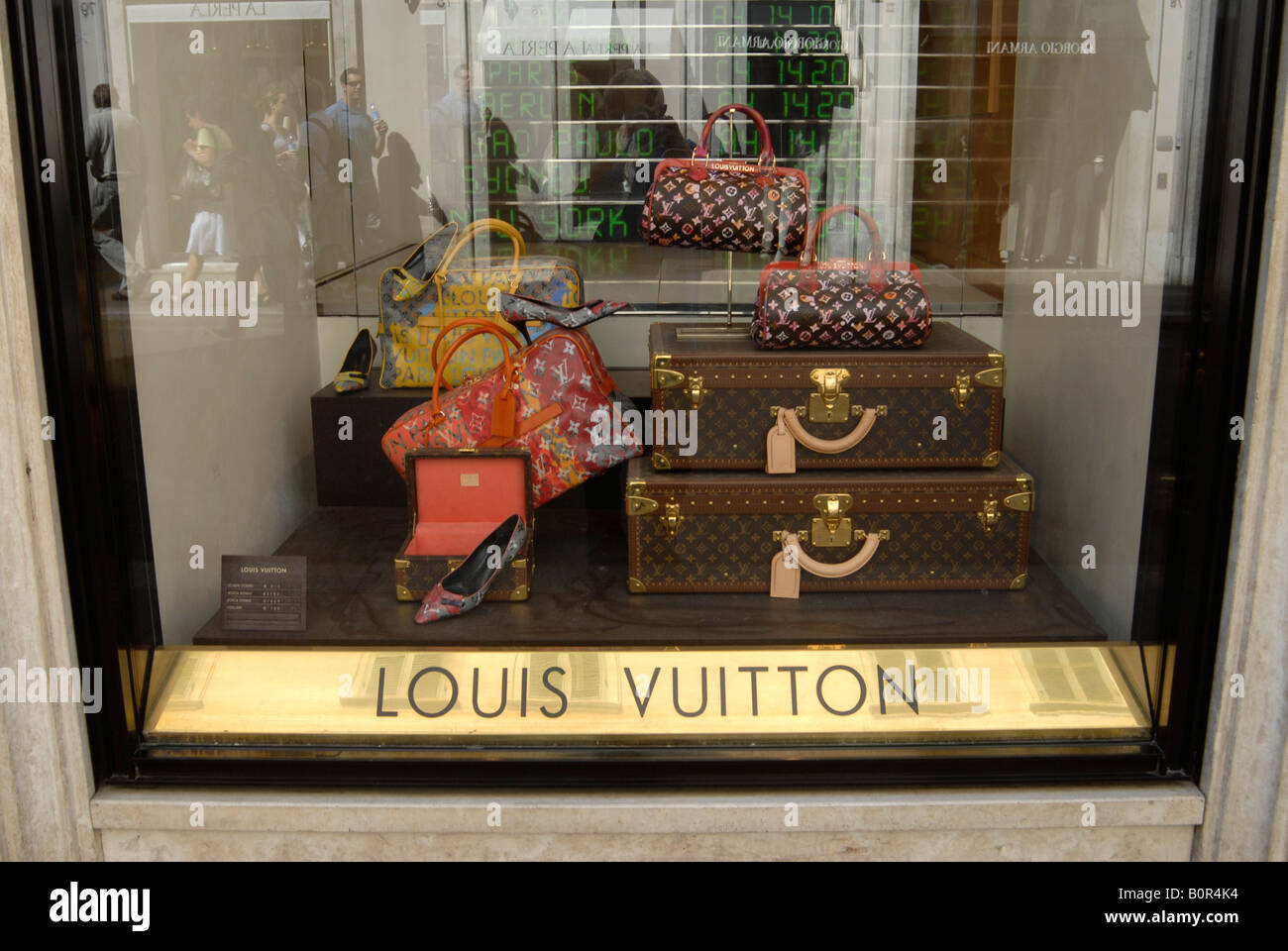 Rome, Italy - January 1, 2017: Louis Vuitton Shop Located On Via