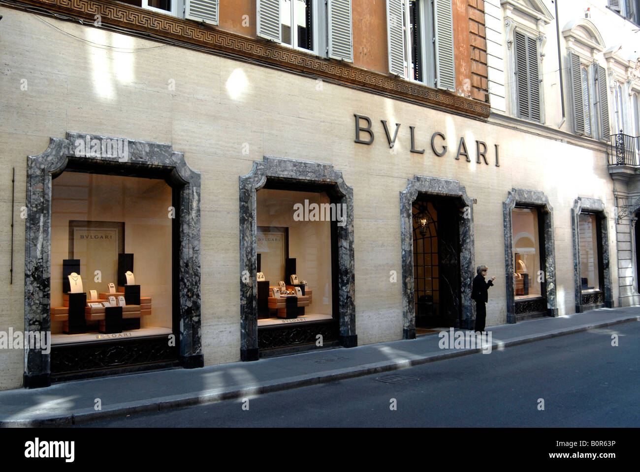 windows of Bulgari shop, via Condotti, Roma, Italy Stock Photo - Alamy