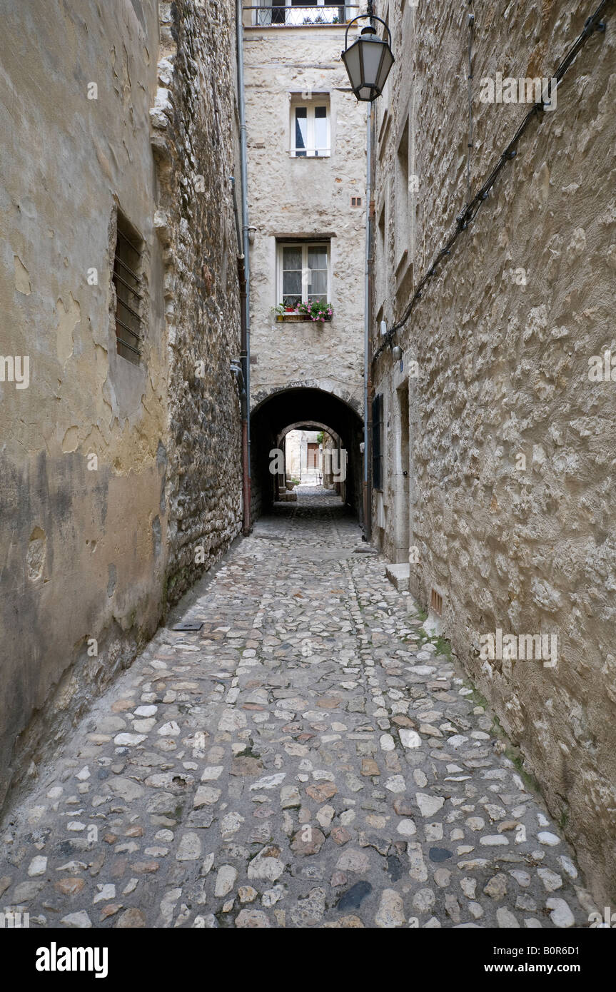 remains of old roman road in vence, provence, france Stock Photo