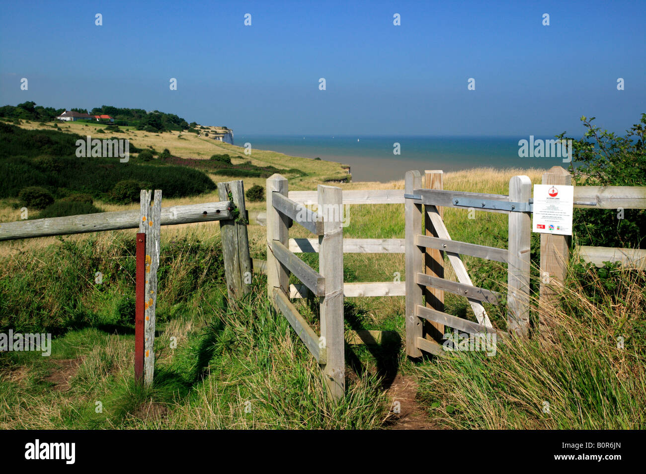 A walk on the Saxon Shore Way, Kent between Kingsdown and St Margaret's at Cliffe Stock Photo