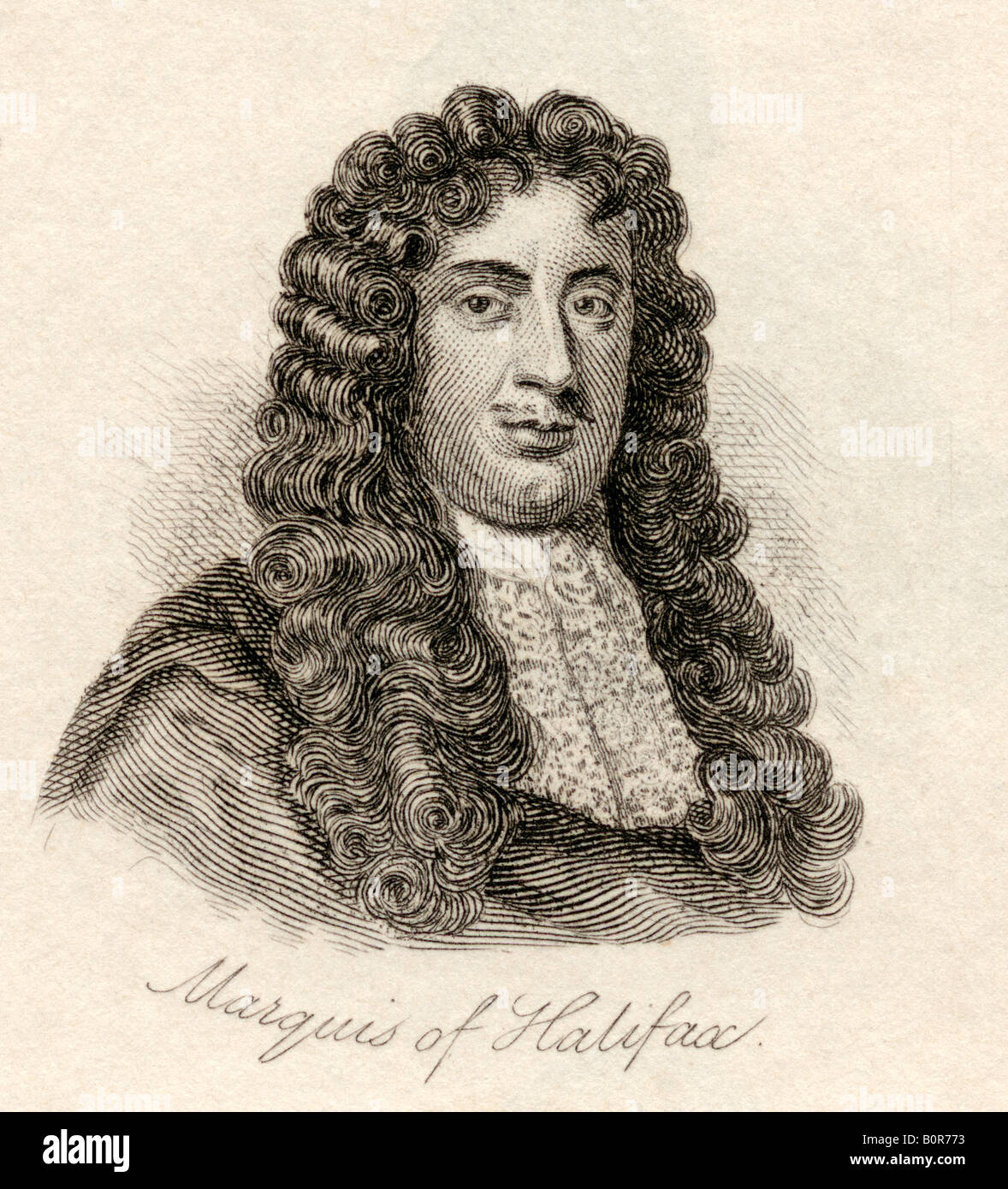 George Savile, 1st Marquis of Halifax, 1633 -1695. English statesman, writer and politician. Stock Photo