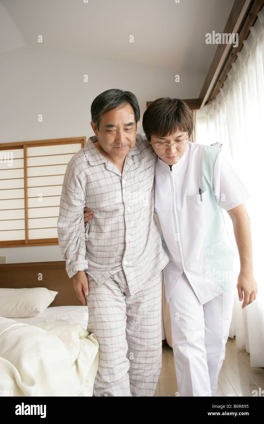 Older man walking into bedroom hi-res stock photography and images - Alamy