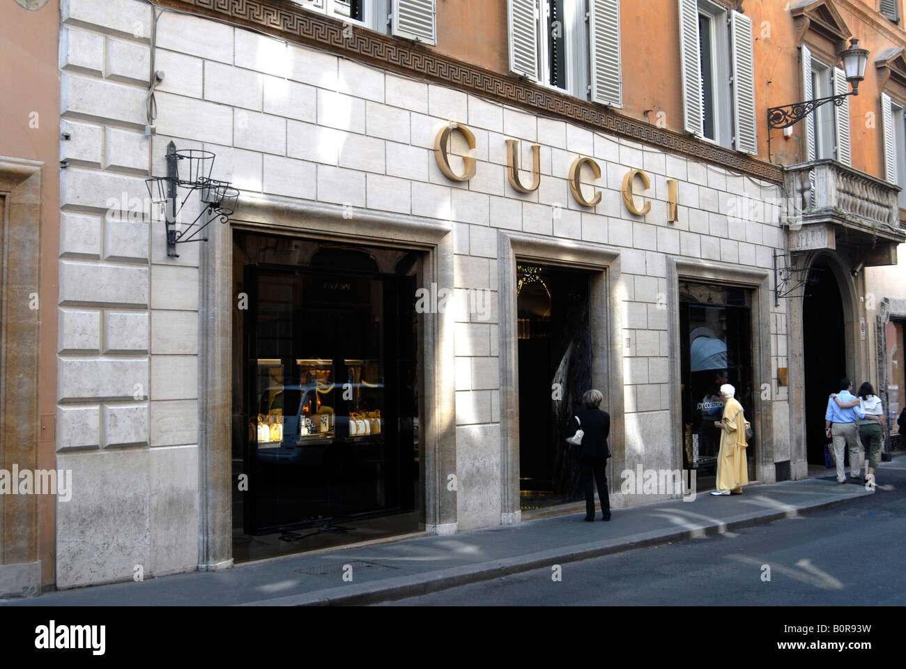 windows of Guicci shop via Condotti Roma Italy Stock Photo