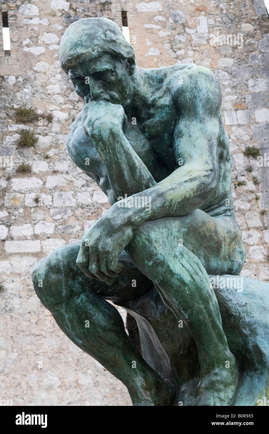 rodin thinker sculpture, saint paul de vence, provence, france Stock Photo