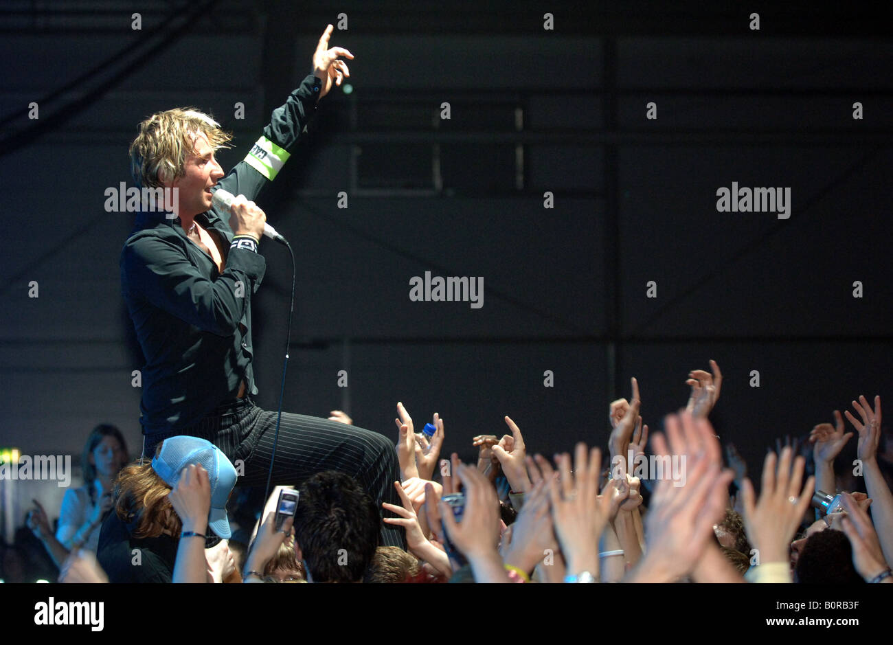 Young people at a Christian Rock festival in the UK Stock Photo