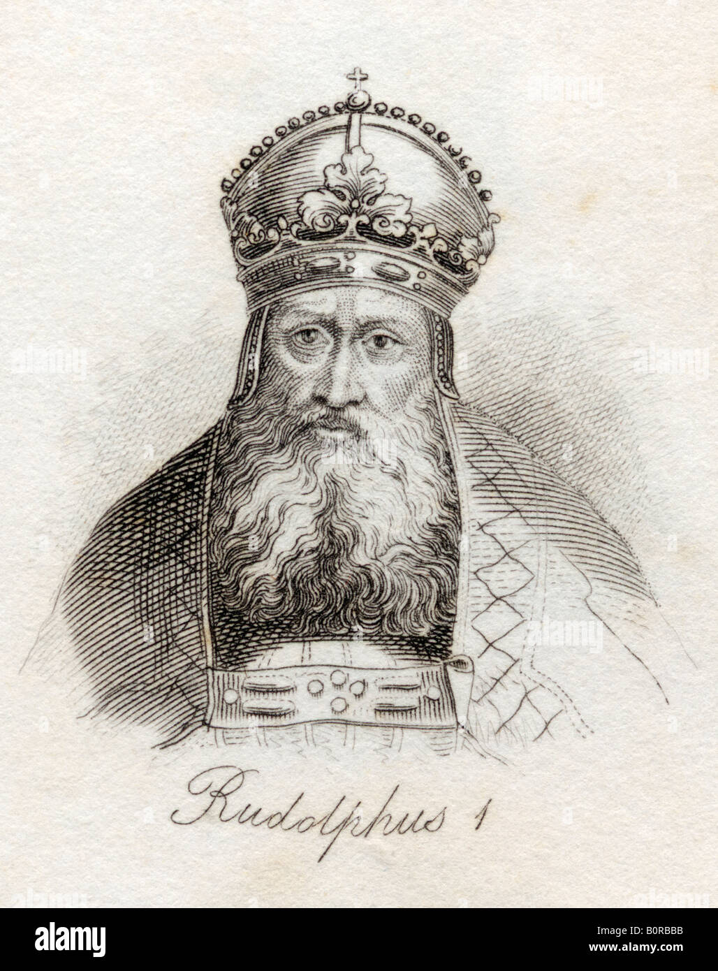 Rudolph I of Germany, Rudolph of Habsburg, 1218 - 1291. King of the Holy Roman Empire. Stock Photo