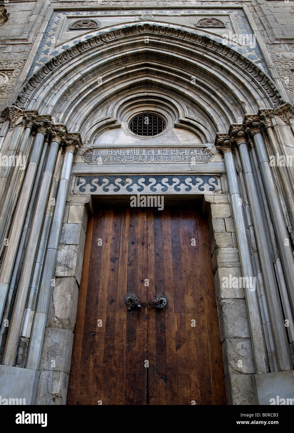 The Door to the Sultan Qala'un complex Stock Photo