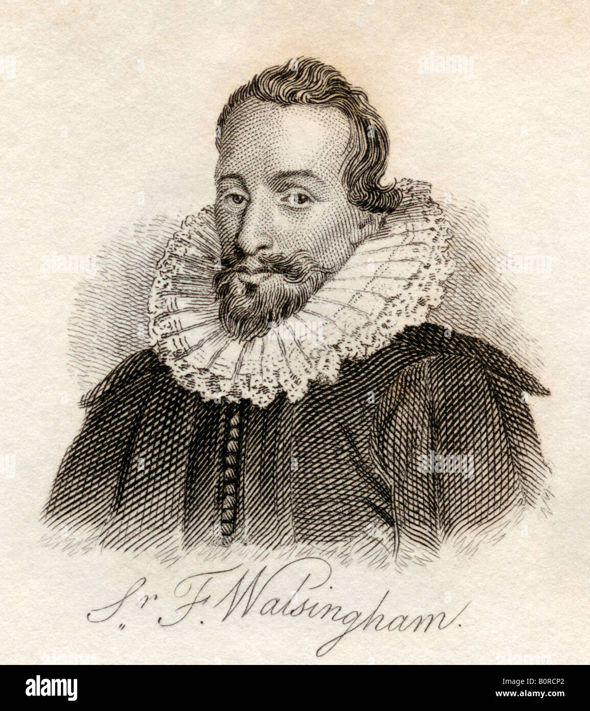 Sir Francis Walsingham, c.1532 - 1590. English statesman and principal secretary to England's Queen Elizabeth I. Stock Photo