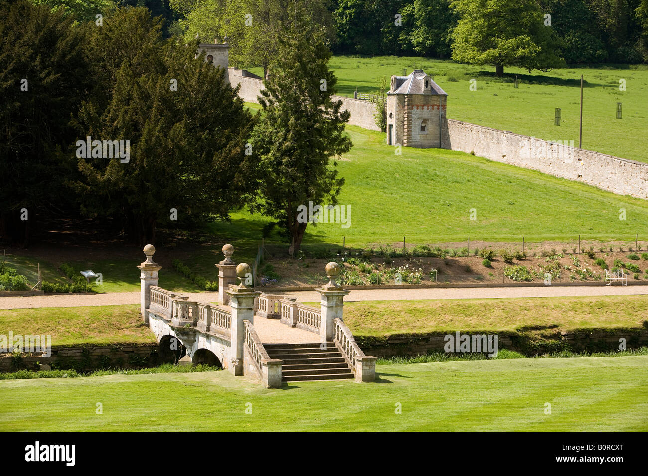 UK England Lincolnshire Easton near Grantham Easton Hall Walled Tudor Garden Stock Photo