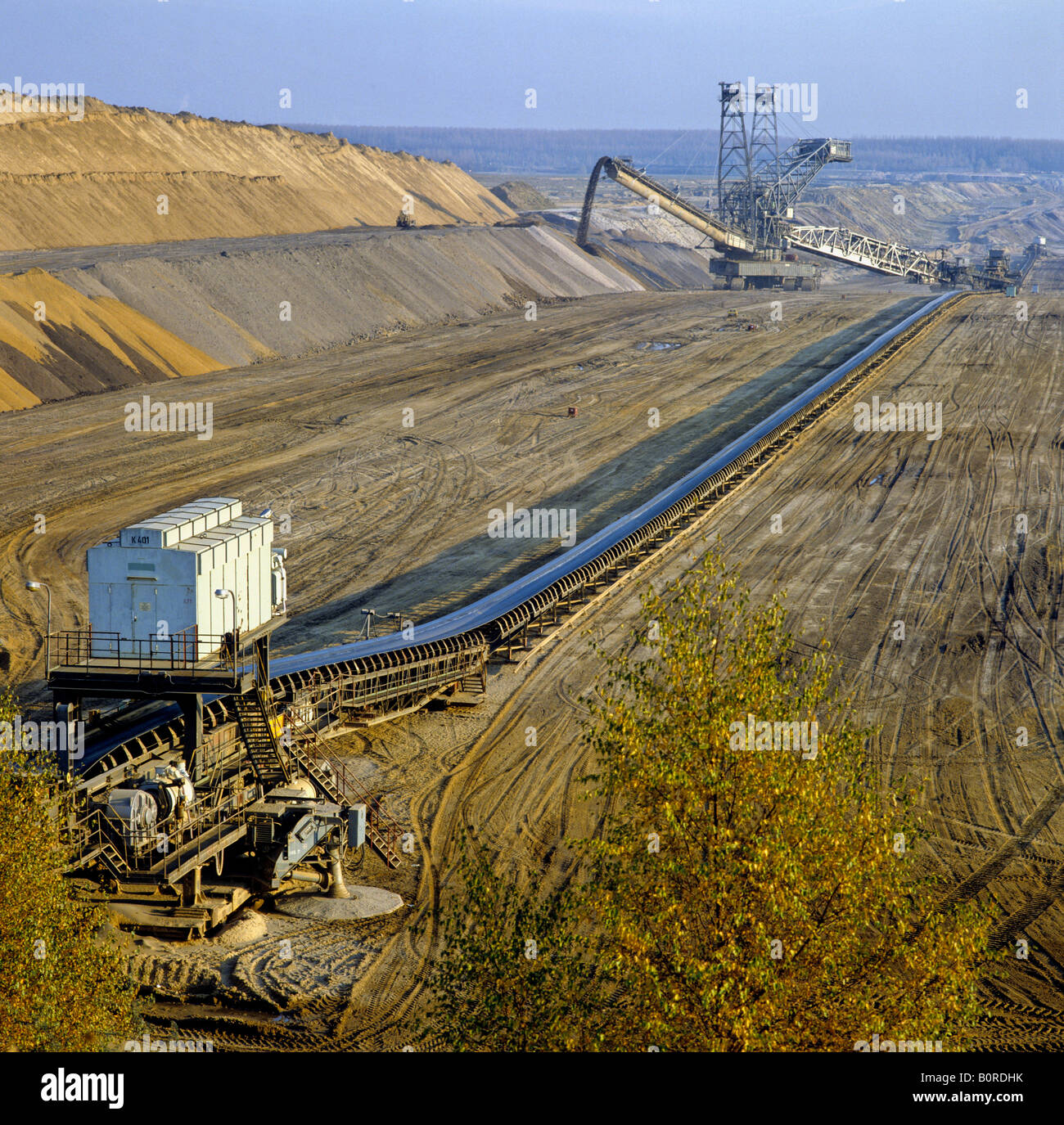 picture from 2000 recultivation of lignite coal opencast pit mining mining of frechen county of northrhine westphalia germany Stock Photo