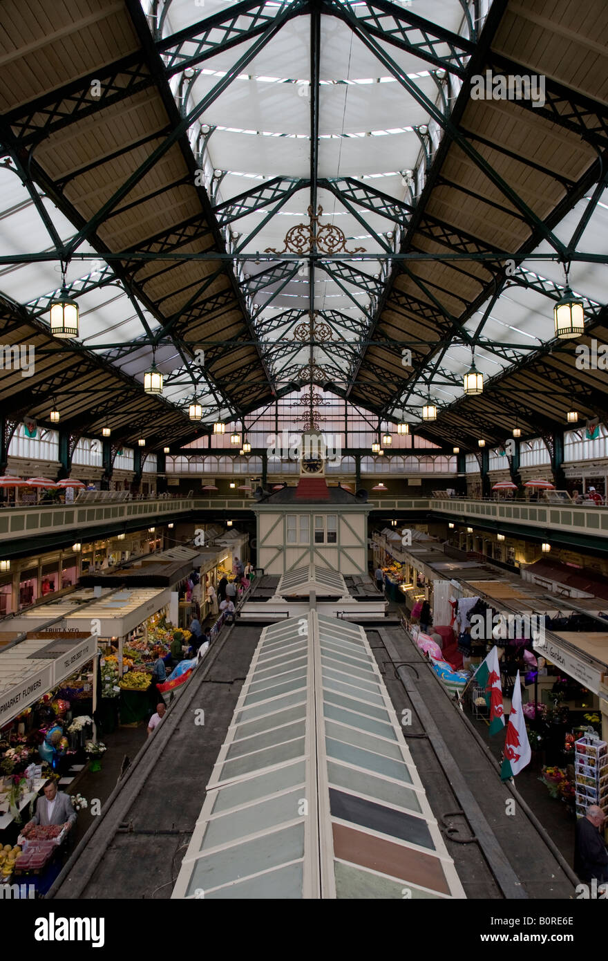 Cardiff Market Glamorgan South Wales Stock Photo