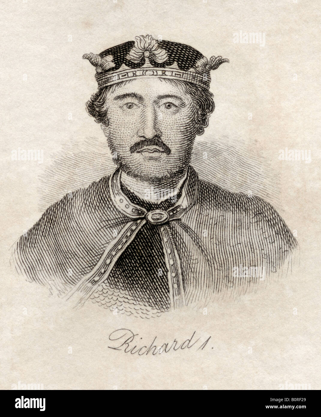 Richard I, aka Richard The Lionheart,1157 - 1199. King of England. Stock Photo