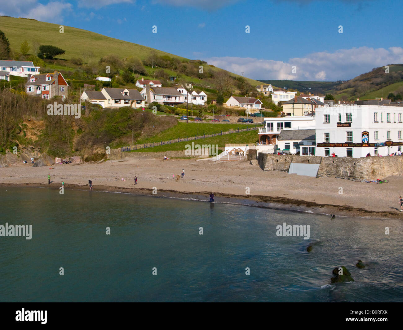The beach at Combe Martin North Devon UK Stock Photo Alamy