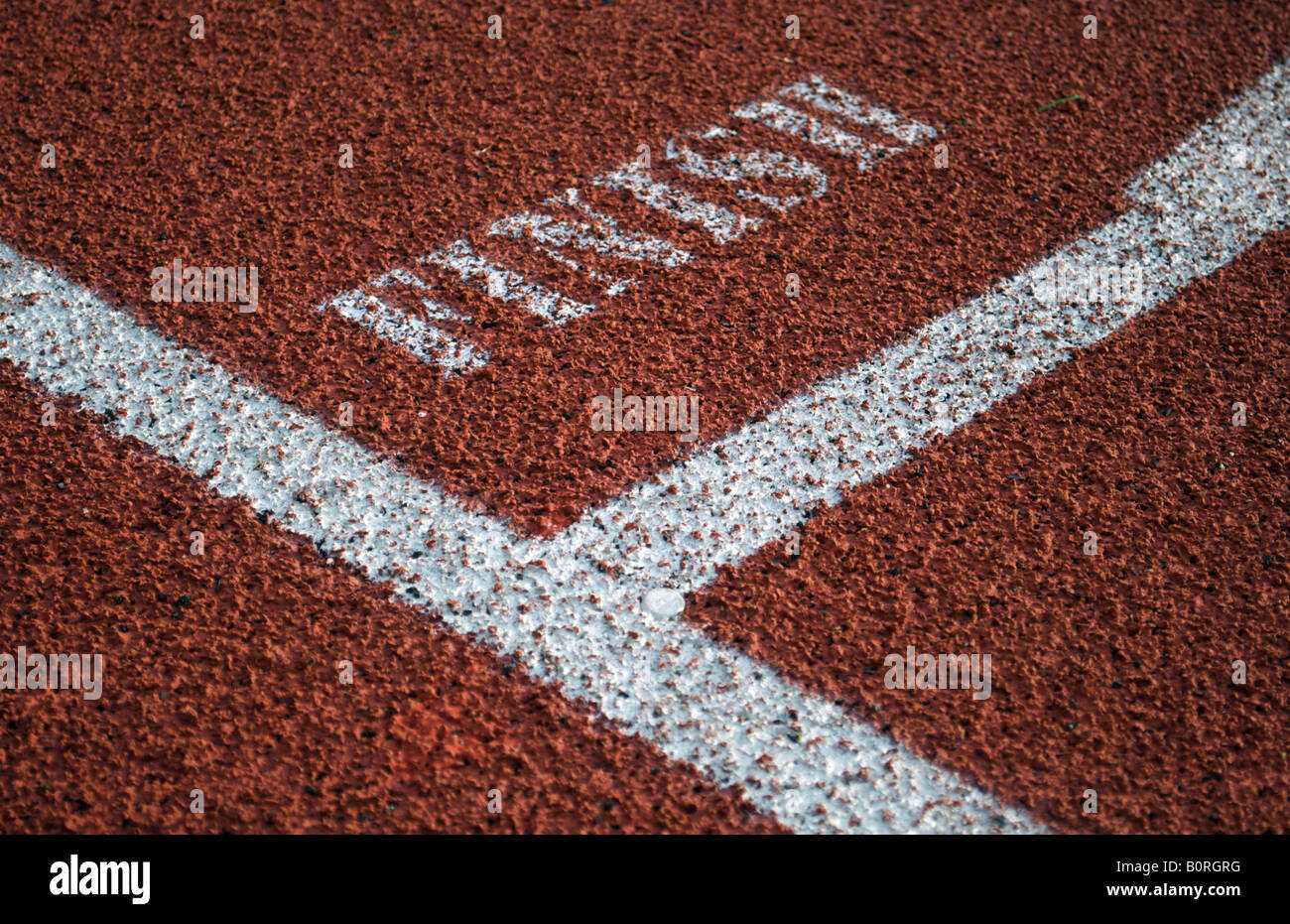 Track and field finish line Stock Photo Alamy