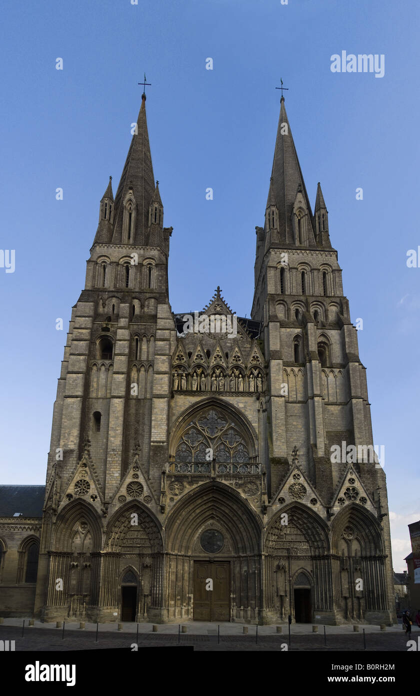 Bayeux cathedral in Calvados department ,Normandy Stock Photo